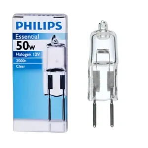 12V 50W Philips Bi-Pin Halogen Bulb (GY6.35)