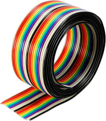 5 Meter 20-Pin 2.54 mm Pitch Rainbow DuPont Cable(BX)