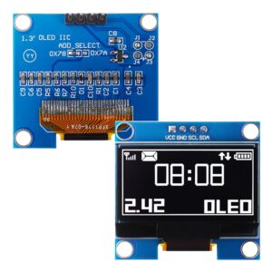 1.3 Inch OLED White Display 128×64 – I2C (SH1106)