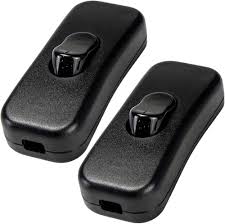 ON/OFF Inline Switch Black Inline Table Lamp Desk Light Cord Cable Switch 110-250V(BX)