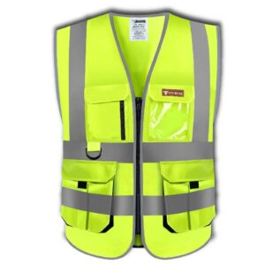 High-Visibility Reflective Safety Jacket – Protective Hi-Vis Workwear for Night & Day
