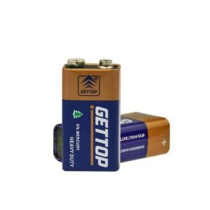 9V Non-Rechargeable Battery – Standard Zinc/Alkaline Block for Arduino, Microphones & Electronics