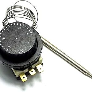 250V/380V 16A Capillary Thermostat – 0-60 °C Adjustable Temperature Control Switch(BV)