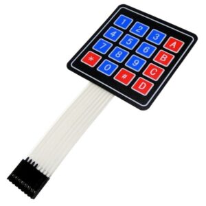16-Key 4x4 Membrane Keypad Matrix – Thin Numeric Keyboard for Arduino & Microcontroller Projects(NIS)