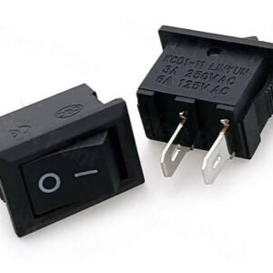 2 Pin Boat Rocker Switch ON/OFF – Mini Push Button Power Switch 3A 250V for Electronics(BL)
