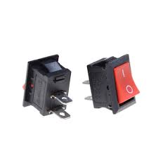 2 Pin Boat Rocker Switch ON/OFF – Mini Push Button Power Switch 3A 250V for Electronics(BL)