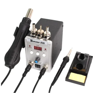 8586 760W 2-in-1 Soldering Station with Hot Air Gun & Soldering Iron | SMD BGA Rework Repair Too